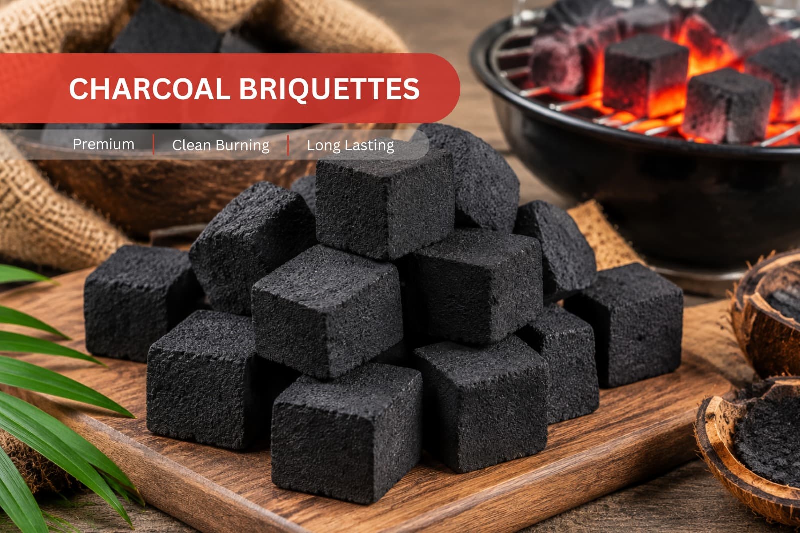 Coconut Charcoal Briquettes